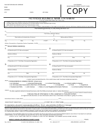 Fictitious Business Name Statement Form - Los Angeles County, California, Page 2