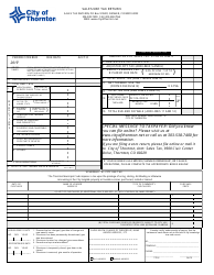 Document preview: Sales/Use Tax Return - City of Thornton, Colorado, 2017