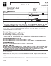 Document preview: Form DR-16A Application for Self-accrual Authority / Direct Pay Permit Sales and Use Tax - Florida