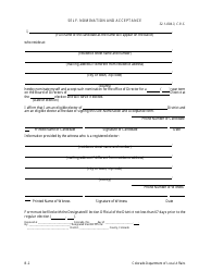 Document preview: Form B-2 Self-nomination and Acceptance - Colorado