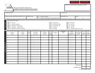 Form 3008 Schedule of Terminal Operator Disbursements - Missouri