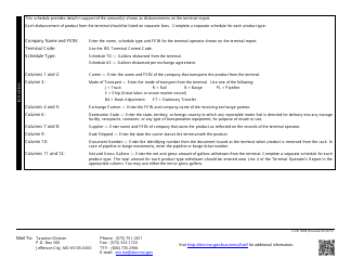 Form 3008 Schedule of Terminal Operator Disbursements - Missouri, Page 2