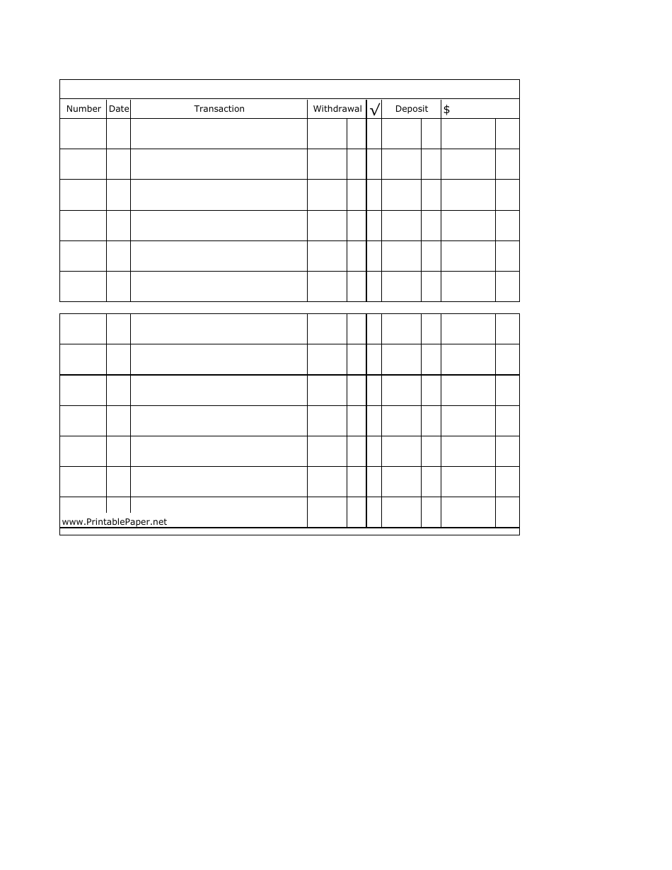 Transaction Schedule Template - Free Download