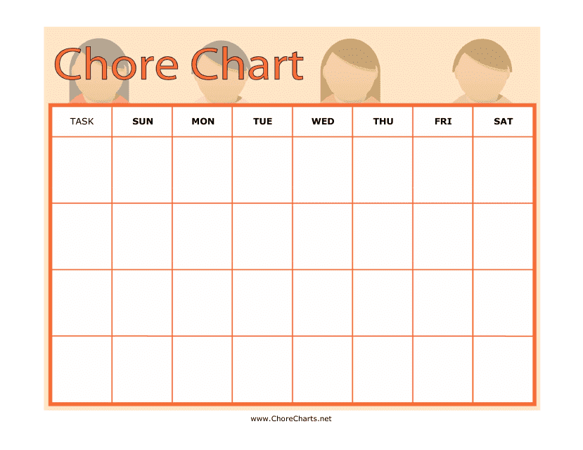 Weekly Chore Chart Template Download Printable PDF Templateroller