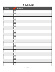 Document preview: To-Do List Template - Table