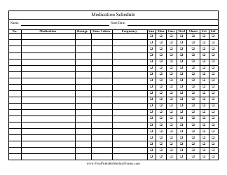 Document preview: Medication Schedule Checklist Template