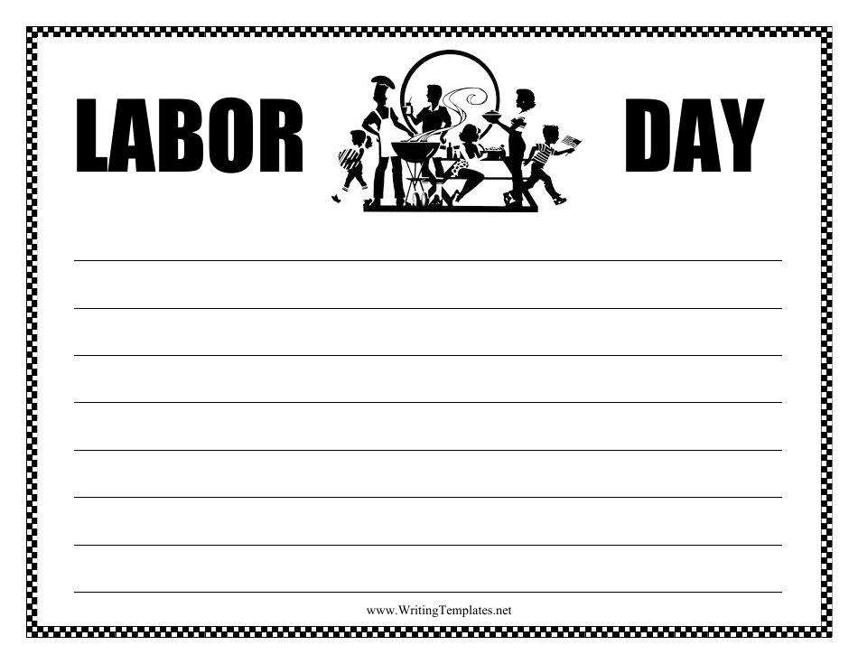 Labor Day Writing Template, Page 1