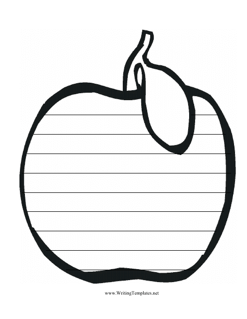 Apple Writing Paper Template Preview