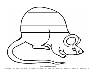 &quot;Mouse Writing Paper Template&quot;