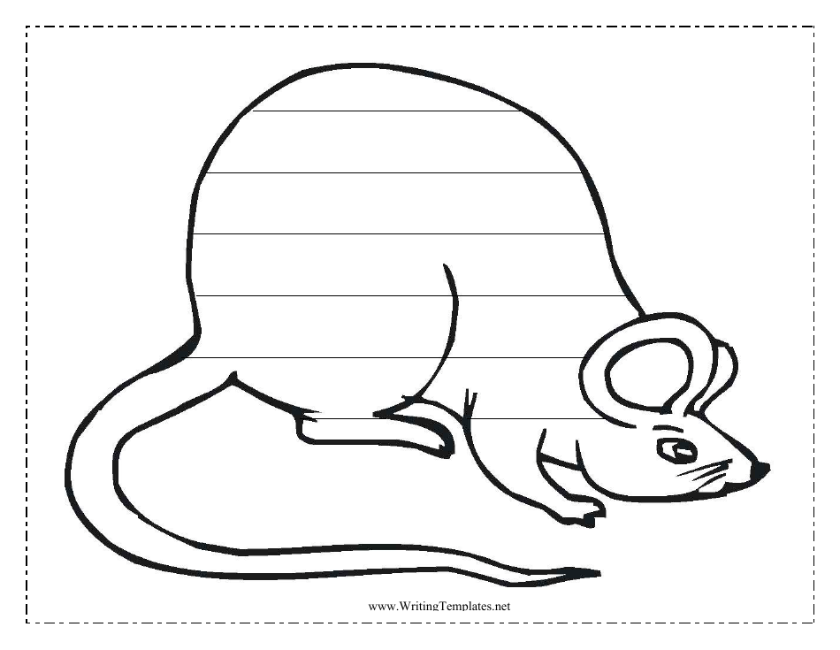 Mouse Writing Paper Template - Customizable and Printable
