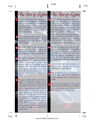 Document preview: Bill of Rights Bookmark Template