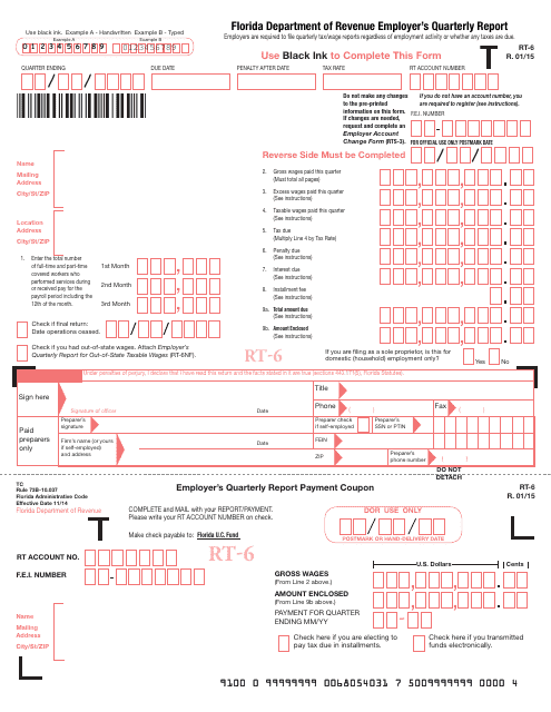 Form RT-6 Printable Pdf