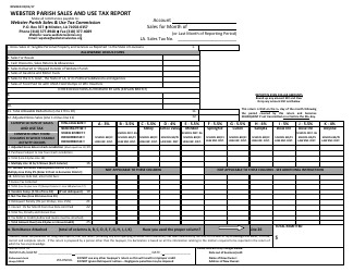 Document preview: Webster Parish Sales and Use Tax Report - Webster Parish, Louisiana