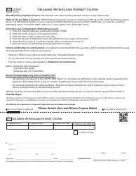 Document preview: OTC Form WTH10004 Oklahoma Withholding Payment Coupon - Oklahoma