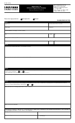 Form R-1022 Application for Offshore Registration Number - Louisiana