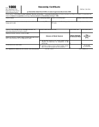IRS Form 1000 &quot;Ownership Certificate&quot;
