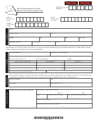 Form MO-TF Missouri Tax Credit Transfer Form - Missouri