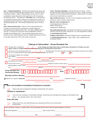 Form DR-133 Gross Receipts Tax Return - Florida, Page 2