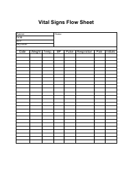 Document preview: Vital Signs Flow Sheet Template