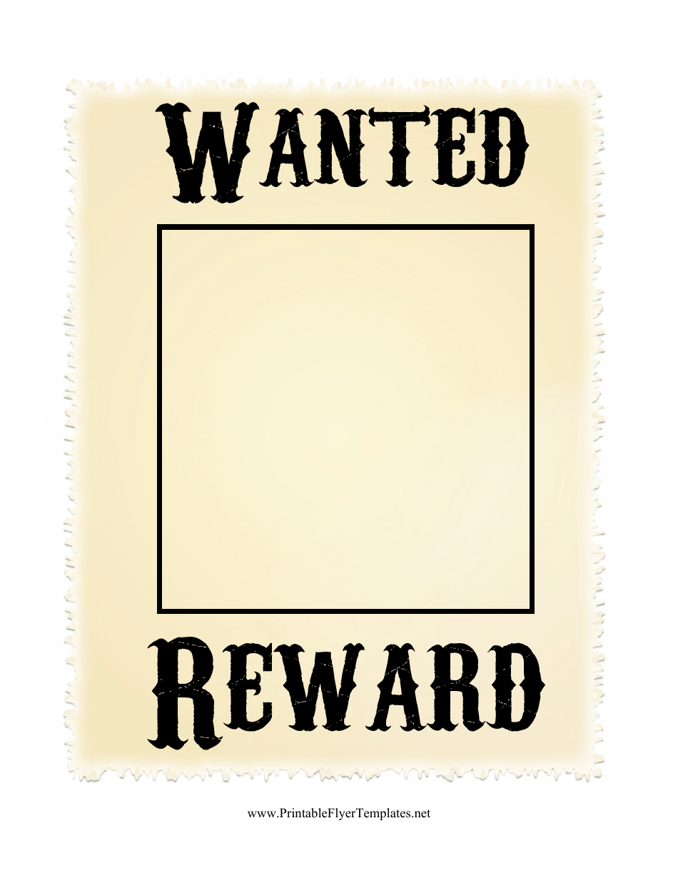Beige Wanted Poster Template