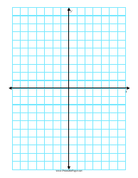 Document preview: Cyan 5 Inch Axis Graph Paper Template