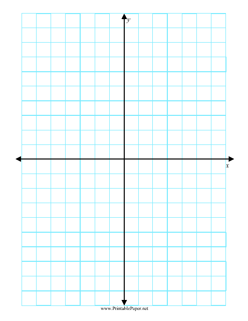 &quot;Cyan 5 Inch Axis Graph Paper Template&quot; Download Pdf