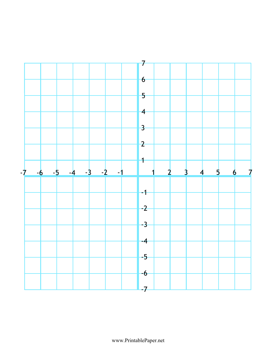 numbered 14x14 four quadrant grid paper download printable pdf