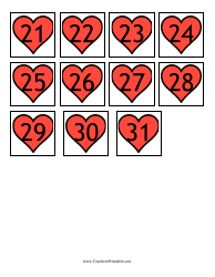 &quot;Hearts Calendar Template&quot;, Page 2