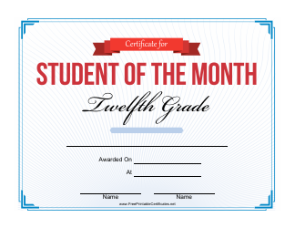 student of the month certificate templates pdf download fill and