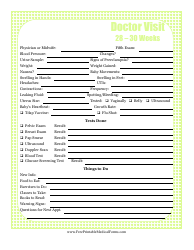 Document preview: Pregnancy Journal Template - 28-30 Weeks Doctor Visit