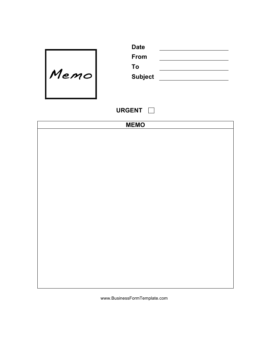 Memo Template Cover Image - Empty Field Placeholder