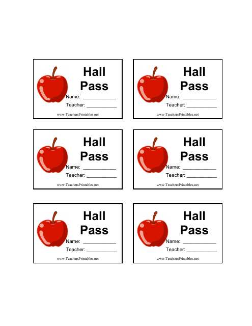 Hall Pass Template Download Printable Pdf Templateroller