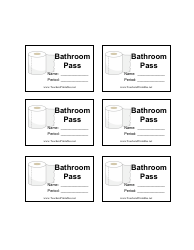 Document preview: Bathroom Pass Template