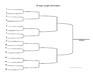 Document preview: 16-team Single Elimination Template