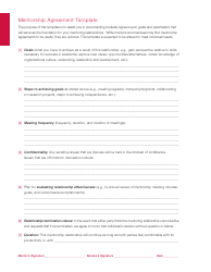 Document preview: Mentorship Agreement Template