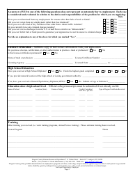 Employment/Civil Service Exam Application Form - Niagara County, New York, Page 2