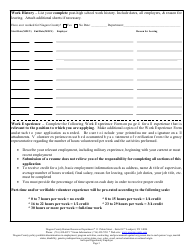 Employment/Civil Service Exam Application Form - Niagara County, New York, Page 3