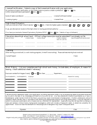 Seasonal Employment Application Form - Niagara County, New York, Page 2