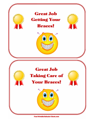 &quot;Getting/Taking Care of Your Braces Award Certificate Templates&quot;