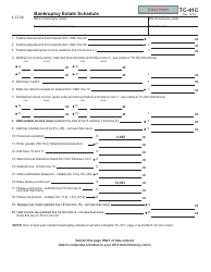 Form TC-41C Bankruptcy Estate Schedule - Utah