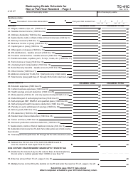 Form TC-41C Bankruptcy Estate Schedule - Utah, Page 2
