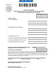 Form IT-HC Certification of Georgia Housing Tax Credit - Georgia (United States)