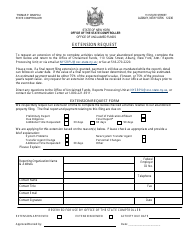 Document preview: Extension Request Form - New York