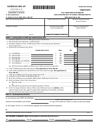 Form 41A720-S36 Schedule KRA-SP Tax Computation Schedule (For a Kra Project of a Pass-Through Entity) - Kentucky