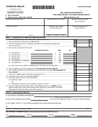 Form 41A720-S22 Schedule KIDA-SP Tax Computation Schedule (For a Kida Project of a Pass-Through Entity) - Kentucky