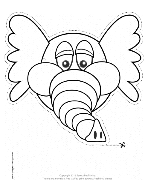 Elephant Mask Outline Template Printable Pdf Templateroller Elephant Mask Outline Template Pdf