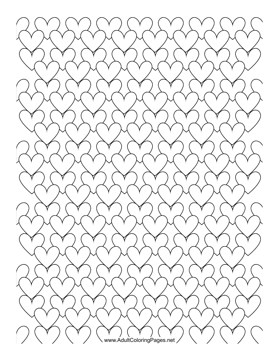 Blank Heart Pattern Paper - Template Image Preview