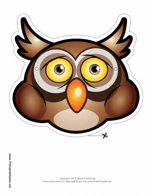 Owl Mask Template Download Printable PDF Templateroller