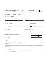 Form DOH-4065 Adoption Information Registry Birth Parent Registration Form - New York, Page 2