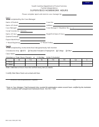 DSS Form 1302 Supervised Homework Hours - South Carolina